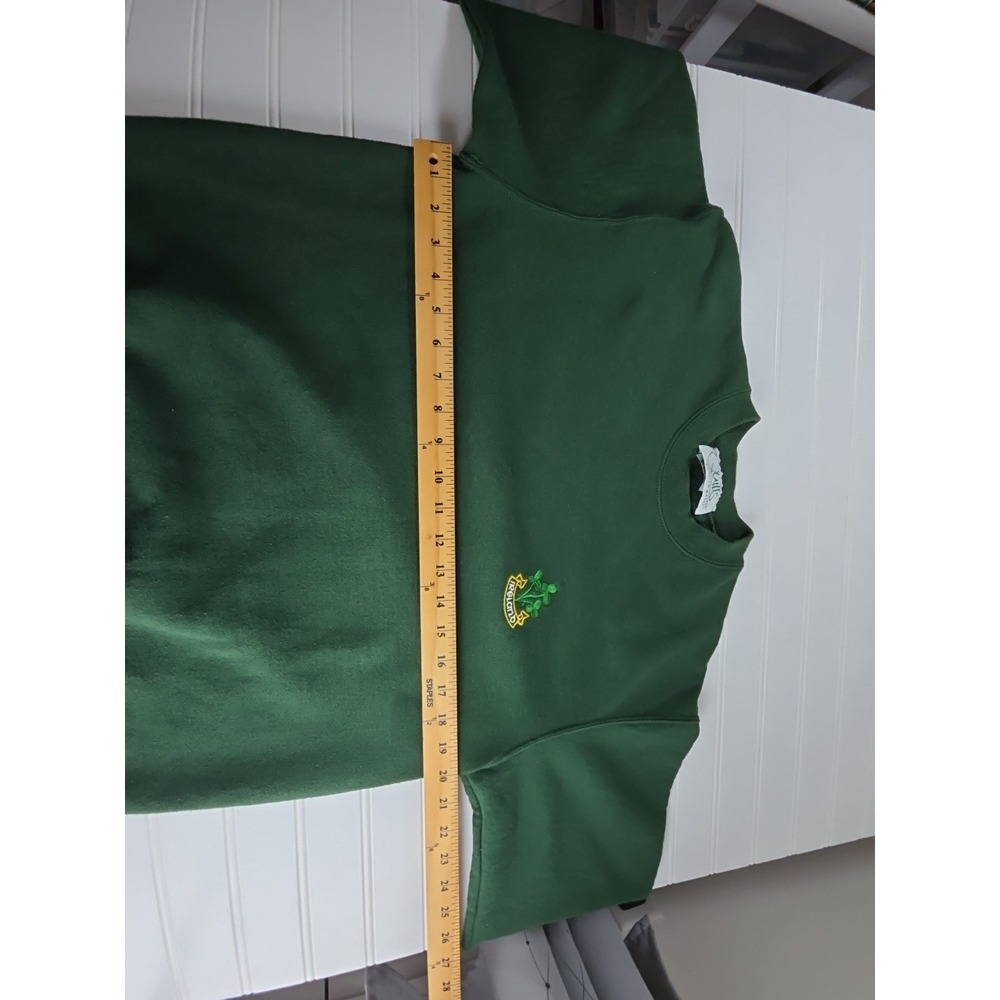 VTG. QUILLS WOOLEN MARKET GREEN IRELAND SWEATSHIRT MEDIUM‎ FRUIT OF THE LOOM - Picture 7 of 10